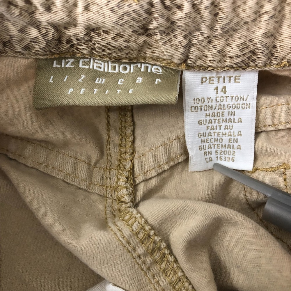 Liz Claiborne Liz Wear Jeans Women 14 Petite Brown Snakeskin Animal Print Pants - Picture 3 of 13